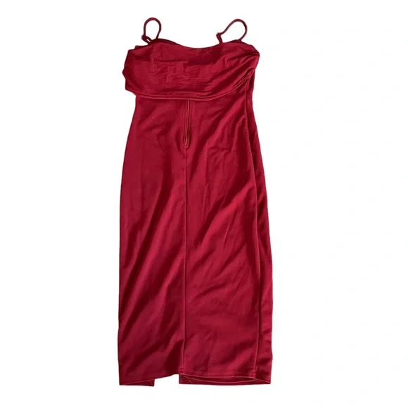 {Fashion House} Midi length High Leg Slit Fitted  bodycon fitted dress - Picture 8 of 10